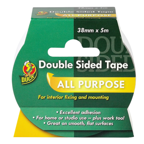 Duck All Purpose Double Sided Tape 38mm x 5m