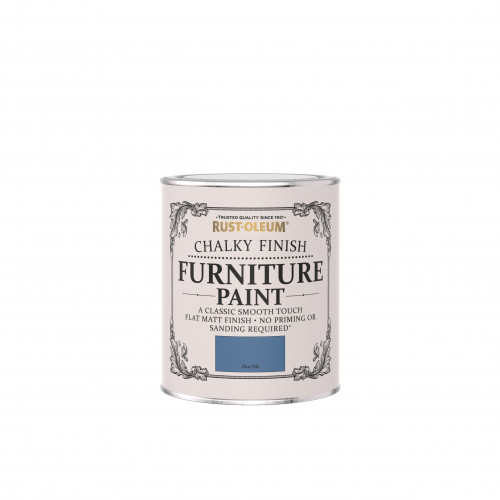Rustoleum Chalky Finish Furniture Paint Blue Silk 125ml