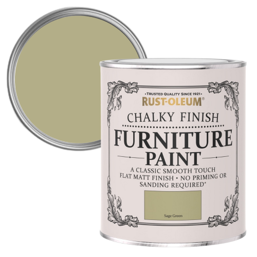 Rustoleum Chalky Finish Furniture Paint Sage Green 750ml