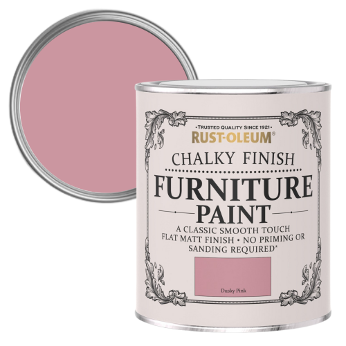 Rustoleum Chalky Finish Furniture Paint Dusky Pink 750ml