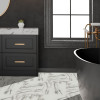 Arthouse Self-Adhesive Carrara Marble Effect Floor Tiles – Mono (10 Pack)