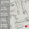 Arthouse Self-Adhesive Carrara Marble Effect Floor Tiles – Mono (10 Pack)