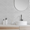 Arthouse Self-Adhesive White Hexagon Wall Tiles – 5 Pack