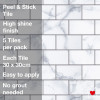 Arthouse Self-Adhesive Marble Brick Wall Tiles – Grey (5 Pack)