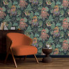 Arthouse Emperor's Garden Black Multicoloured Wallpaper