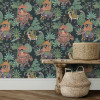 Arthouse Emperor's Garden Black Multicoloured Wallpaper