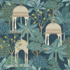 Arthouse Exotic Pavilion Navy Wallpaper