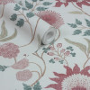 Arthouse Fable Trail Linen/Raspberry/Green Wallpaper