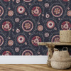 Arthouse Nahlia Trail Navy/Berry Wallpaper