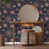 Arthouse Nahlia Trail Navy/Berry Wallpaper