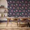 Arthouse Nahlia Trail Navy/Berry Wallpaper