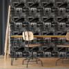 Graham & Brown Fresco City At Night Wallpaper Black