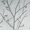 Graham & Brown Boutique Water Silk Sprig Wallpaper Silver