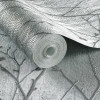 Graham & Brown Boutique Water Silk Sprig Wallpaper Silver