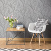 Graham & Brown Boutique Water Silk Sprig Wallpaper Silver