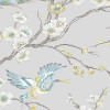 Graham & Brown Sublime Japan Wallpaper Grey/Blue