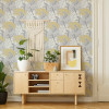Graham & Brown Fresco Lykke Tree Wallpaper Grey/Ochre