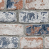 Graham & Brown Fresco Distressed Brick Wallpaper Navy/Red