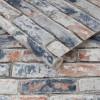 Graham & Brown Fresco Distressed Brick Wallpaper Navy/Red
