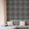 Graham & Brown Fresco Wood Panelling Wallpaper Grey