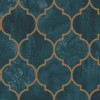 Contour Tegula Wallpaper Teal/Copper