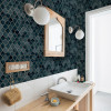 Contour Tegula Wallpaper Teal/Copper