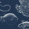 Contour Into The Deep Wallpaper Navy