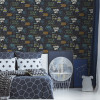 Graham & Brown Fresco Game Over Wallpaper Black/Multi