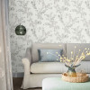 Laura Ashley Forsythia Wallpaper Grey