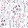 Laura Ashley Wild Meadow Wallpaper Purple
