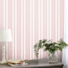 Laura Ashley Heacham Stripe Wallpaper Blush