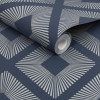 Next Deco Triangle Wallpaper Navy