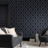 Next Deco Triangle Wallpaper Navy
