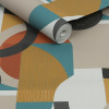 Next Retro Shapes Geo Wallpaper Orange