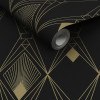 Next Deco Geometric Wallpaper Black