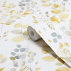 Graham & Brown Fresco Watercolour Leaves Wallpaper Ochre