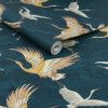 Graham & Brown Sublime Kranes Wallpaper Petrol