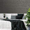 Graham & Brown Boutique Chunky Weave Wallpaper Charcoal