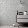 Arthouse Velvet Crush Foil Silver Wallpaper
