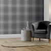Arthouse Country Tartan Charcoal Wallpaper