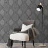 Arthouse Curve Charcoal Wallpaper