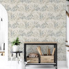 Arthouse Luxury Leaf Natural Grey Wallpaper
