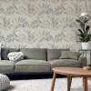 Arthouse Luxury Leaf Natural Grey Wallpaper