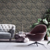 My Home My Spa Damask Wallpaper Charcoal - 387074