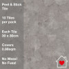 Arthouse Self-Adhesive Textured Plain Floor Tiles – Grey (10 Pack)