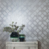 Arthouse Gianni Foil Silver Wallpaper