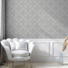 Arthouse Gianni Foil Silver Wallpaper