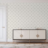 Arthouse Sequin Geo White/Silver Wallpaper