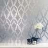 Arthouse Sequin Trellis Grey/Silver Wallpaper