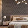 Arthouse Sequin Trellis Charcoal/Rose Gold Wallpaper